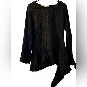 Cannisse asymmetrical Lagen look long sleeve top